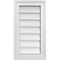 Ekena Millwork Vertical Surface Mount PVC Gable Vnt: Non-Functional, w/2"W x 1-1/2"H, Brickmould Frame, 12"W x 22"H GVPVE12X2202SN - alternate 1